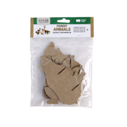 Happy Color set of cardboard shapes 3D forest animals 5 pcs 9-20 cm
