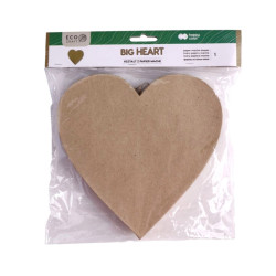 Happy Color kształt z papier mache big heart 19x2,5 cm - sklep plastyc