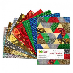 Happy Color block holograpchic A4 10 sheets 5 colors 5 motifs