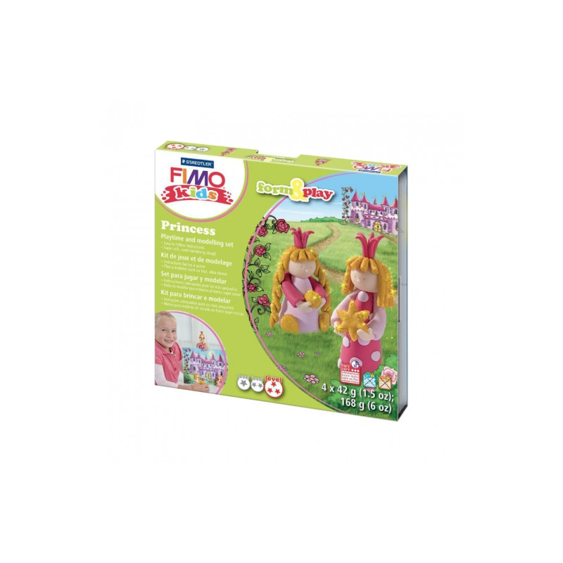 Fimo kids księżniczki form&play zestaw modelin 4x42g
