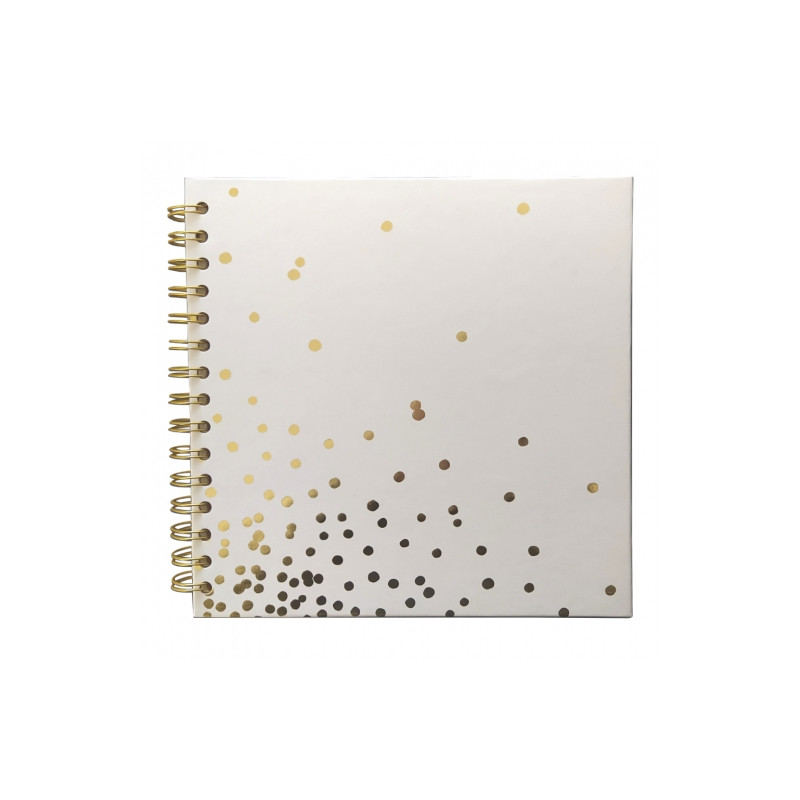 Happy Color album on a spiral creamy golden dots 20x20cm 30ark 180g