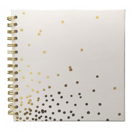 Happy Color album on a spiral creamy golden dots 20x20cm 30ark 180g