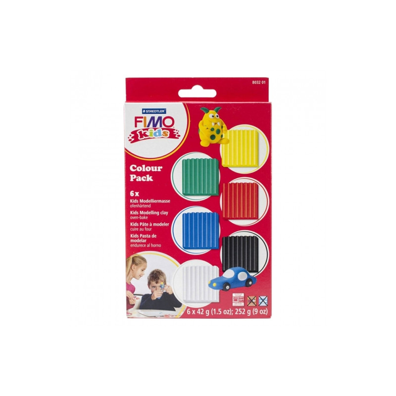 Fimo kids modeling set 6x42g (0, 1, 2, 5, 9, 33)