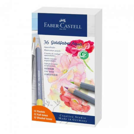 Faber-Castell kredki akwarelowe goldfaber aqua pastel 36 kolorów - skl