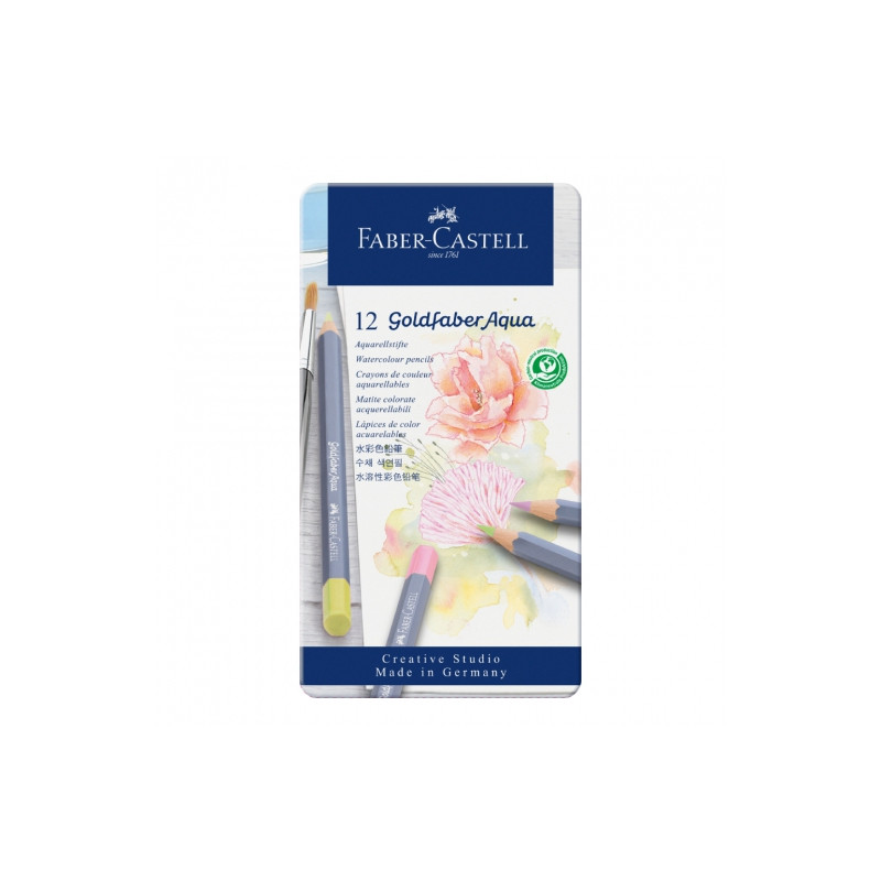 Faber-Castell kredki akwarelowe goldfaber aqua pastel 12 kolorówb - sk