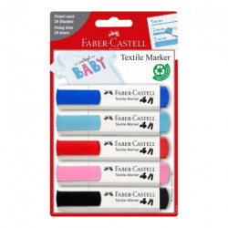 Faber-Castell set of 5 markers for baby shower blister fabrics