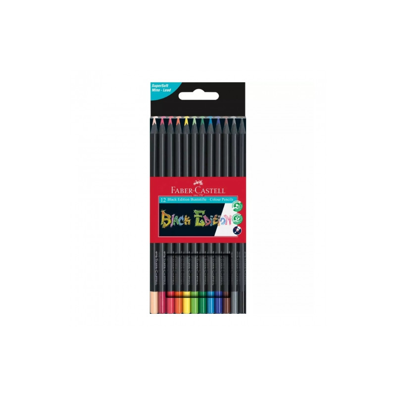 Faber-Castell black edition zestaw 12 kredek - sklep plastyczny - szał