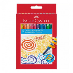 Faber-Castell set of 12 twist wax crayons