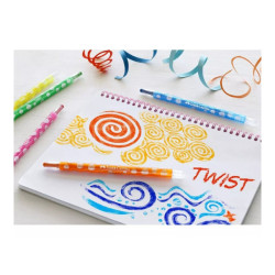 Faber-Castell zestaw 12 szt kredek woskowych twist - sklep plastyczny