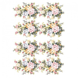 Papier ryżowy do decoupage kwiaty bukiety A4 ITD R378 - sklep plastycz