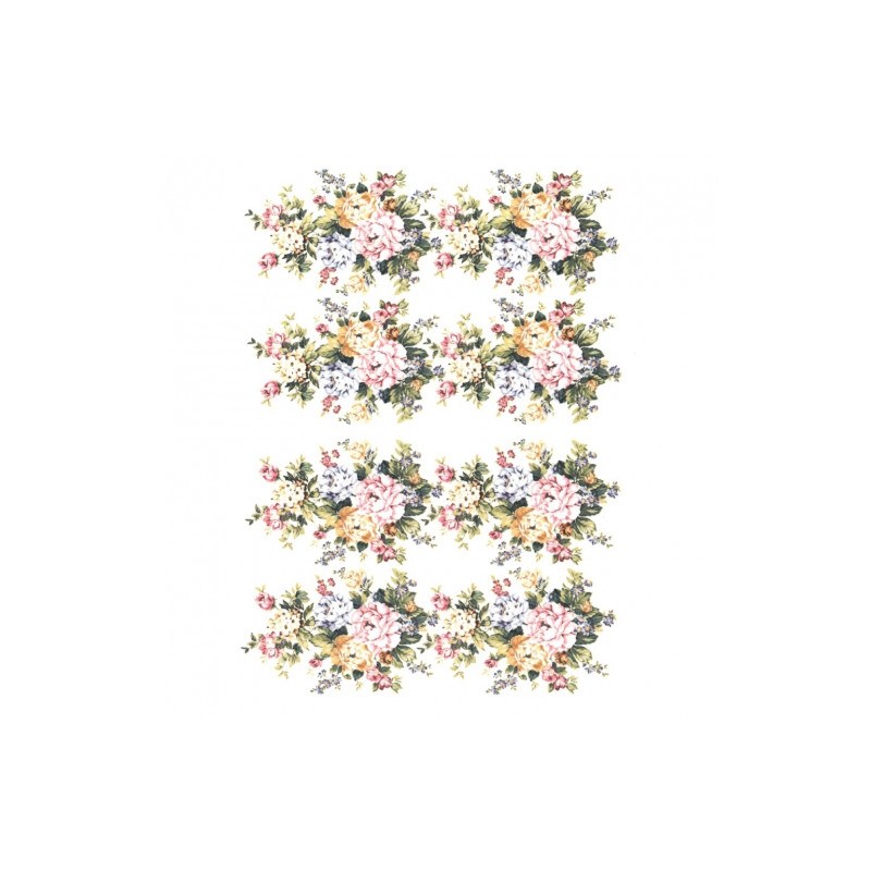 Rice decoupage paper flowers bouquets A4 ITD R378