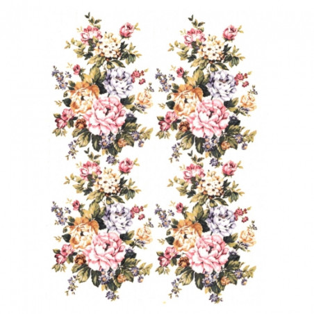 Rice decoupage paper flowers bouquets A4 ITD R377
