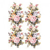 Rice decoupage paper flowers bouquets A4 ITD R377