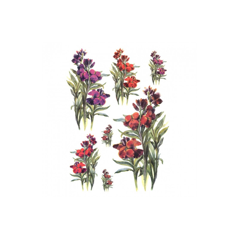 Rice decoupage paper flowers A4 ITD R390