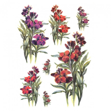 Rice decoupage paper flowers A4 ITD R390