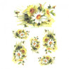 Rice decoupage paper marigold flowers A4 ITD R258