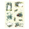 Rice decoupage paper forget-me-not flowers A4 ITD R357