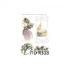 Rice paper for decoupage vintage woman flowers R318