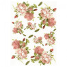 Rice decoupage paper roses A4 ITD R359