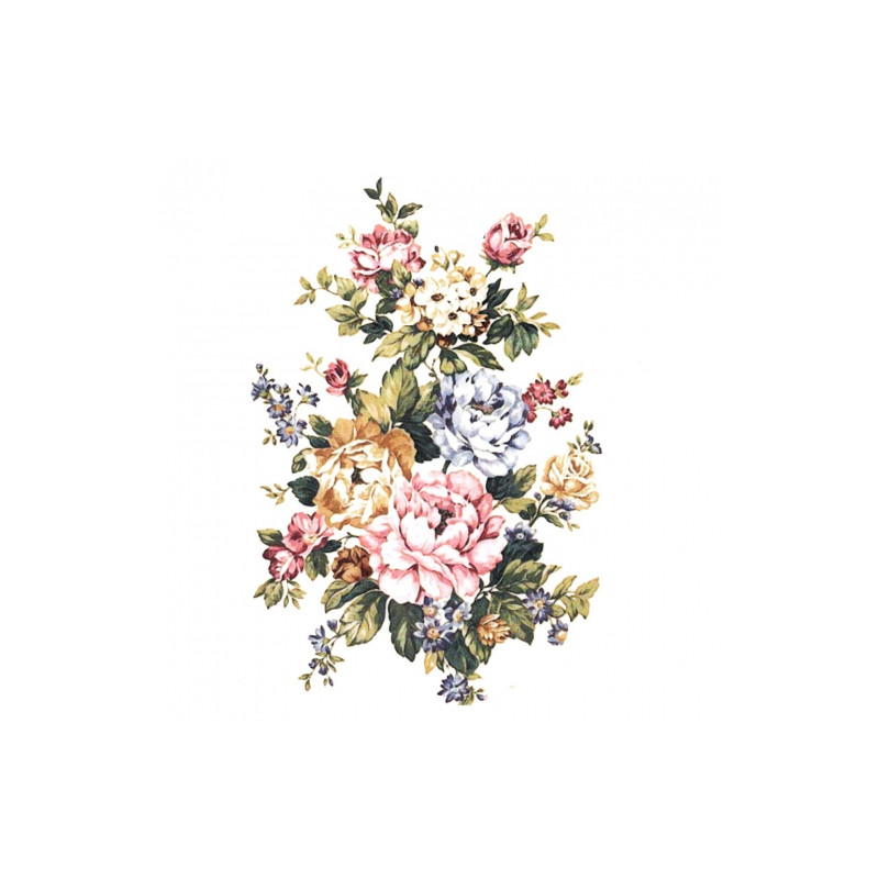 Rice decoupage paper flowers bouquet A4 ITD R376