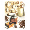 Rice decoupage paper coffee A4 ITD R350