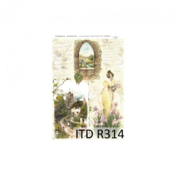 Rice decoupage paper with views R314