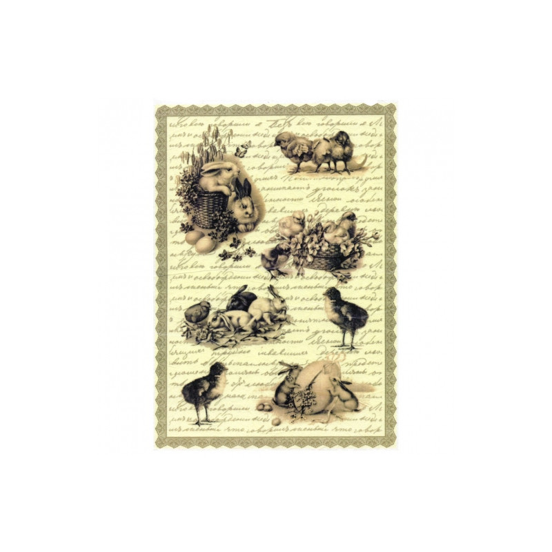Rice decoupage paper A4 ITD R267 retro easter