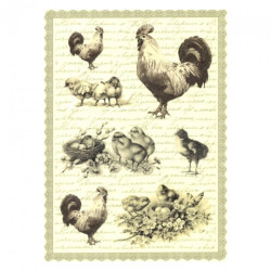 Rice decoupage paper A4 ITD R268 retro easter
