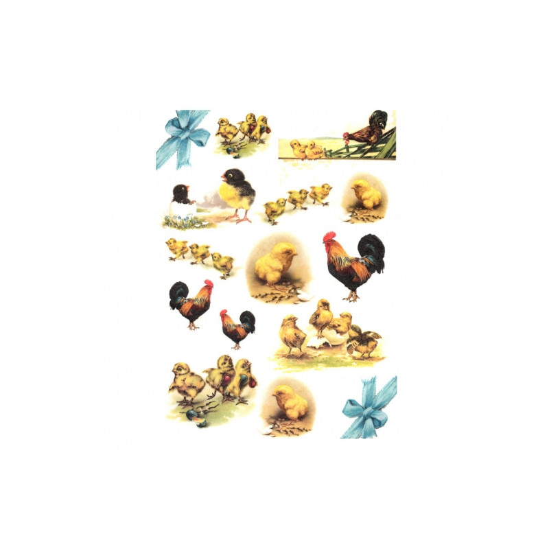 Rice decoupage paper A4 ITD R288 chicks