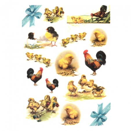 Rice decoupage paper A4 ITD R288 chicks