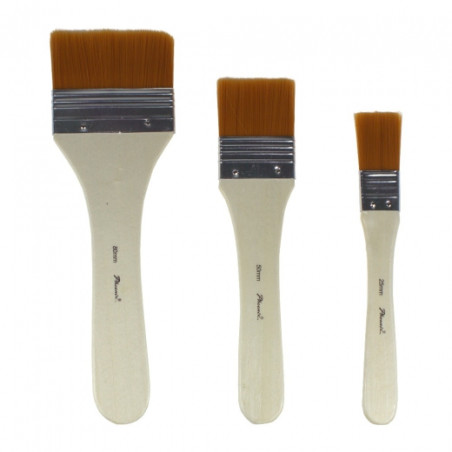 Phoenix set of 3 flat synthetic brushes