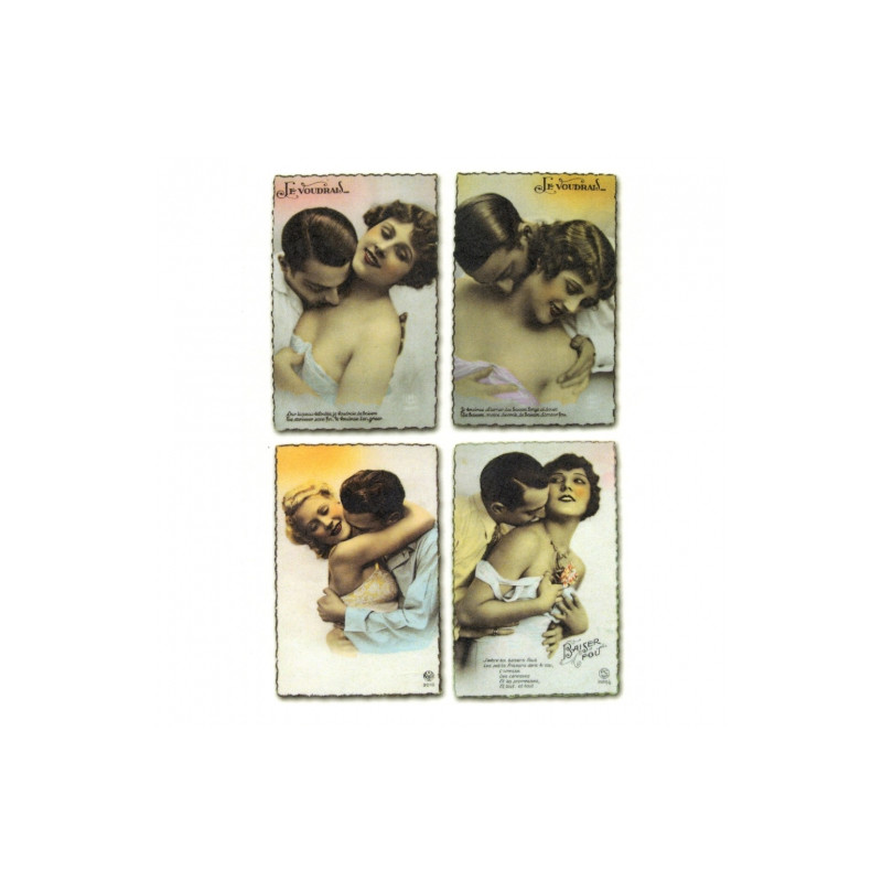 Papier ryżowy do decoupage retro zakochana para A4 ITD R282 - sklep pl