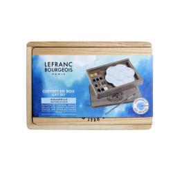 Lefranc&Bourgeois zestaw 12 akwareli w półkostkach + pędzel i paleta -