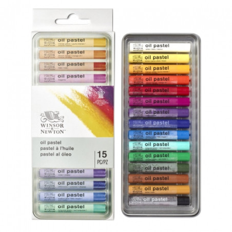 Winsor&Newton zestaw 15 pasteli olejnych - sklep plastyczny - szał dla