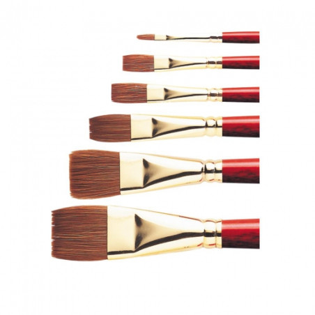 Winsor&Newton pędzle sceptre gold II s.505 płaskie długa rączka sobol+
