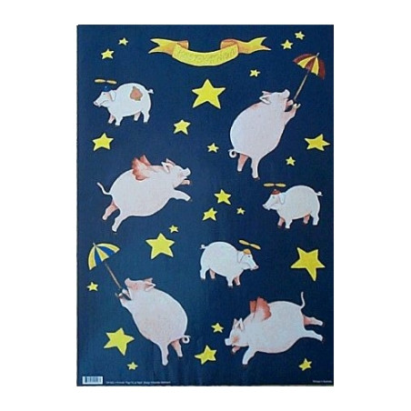 Decoupage paper flying pigs 997-T03-CH525 50x70cm