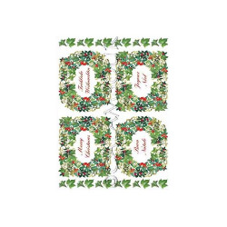 Christmas wreaths decoupage paper
