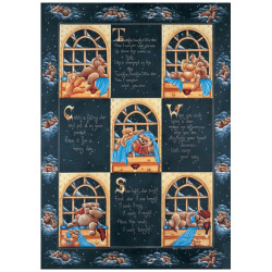 Papier do decoupage śpiące misie 50x70cm - sklep plastyczny - szał dla