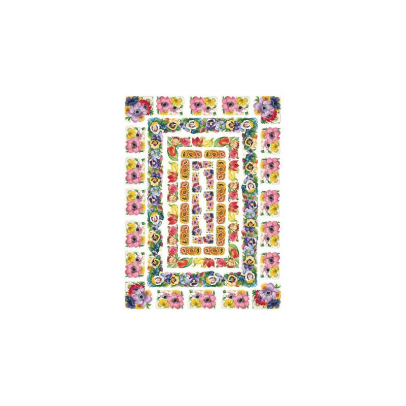 Flower frame decoupage paper