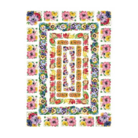 Flower frame decoupage paper