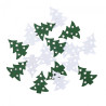 DP Craft self-adhesive wood Christmas tree shapes, 16 pcs, white and g
