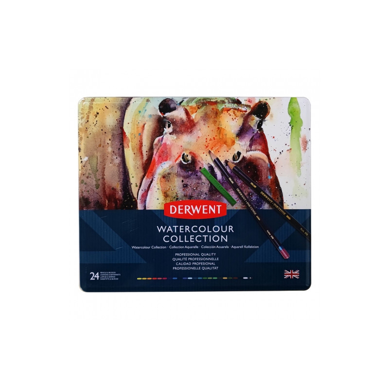 Derwent watercolour collections zestaw akwarelowy 24 elementów - sklep