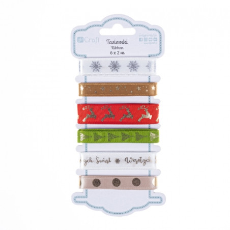 DP Craft jolly christmas ribbons 6x2m