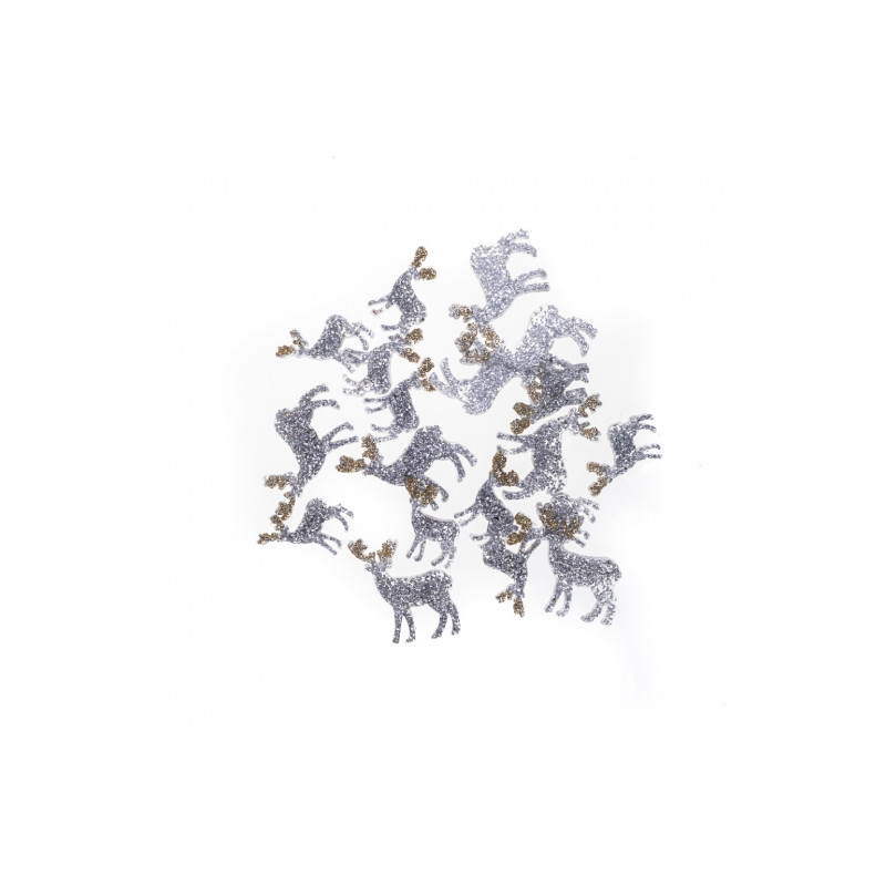 DP Craft adhesive reindeer with glitter 20 silver
