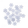 DP Craft snowflakes with glitter 2.4 cm 24 pcs. White