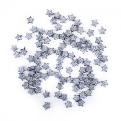 DP Craft gwiazdki z brokatem 1cm 96 szt srebrne
