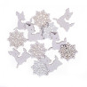 DP Craft shapes of deer wood and self-adhesive snowflakes with glitter