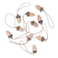 DP Craft kształty z drewna żołędzie z zawieszką 10 szt - sklep plsatyc