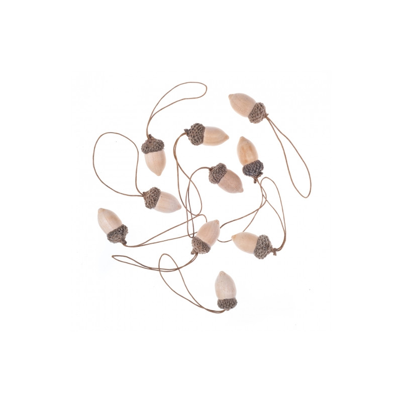 DP Craft kształty z drewna żołędzie z zawieszką 10 szt - sklep plastyc