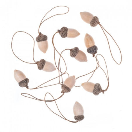 DP Craft kształty z drewna żołędzie z zawieszką 10 szt - sklep plastyc